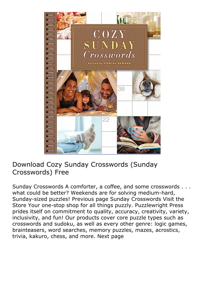 download cozy sunday crosswords sunday crosswords