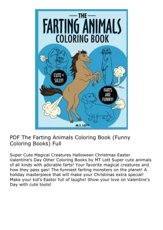 PDF The Farting Animals Coloring Book (Funny Coloring Books) Full