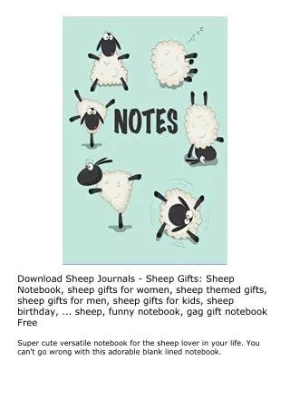 Download Sheep Journals - Sheep Gifts: Sheep Notebook, sheep gifts for women, sh