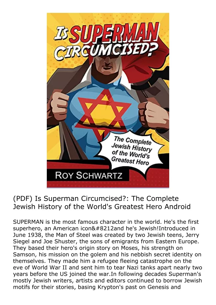 pdf is superman circumcised the complete jewish