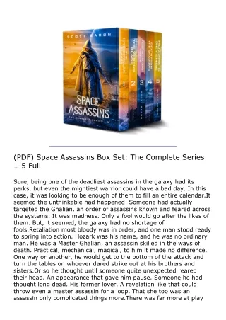 (PDF) Space Assassins Box Set: The Complete Series 1-5 Full