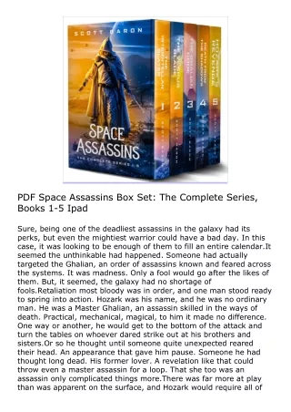 PDF Space Assassins Box Set: The Complete Series, Books 1-5 Ipad