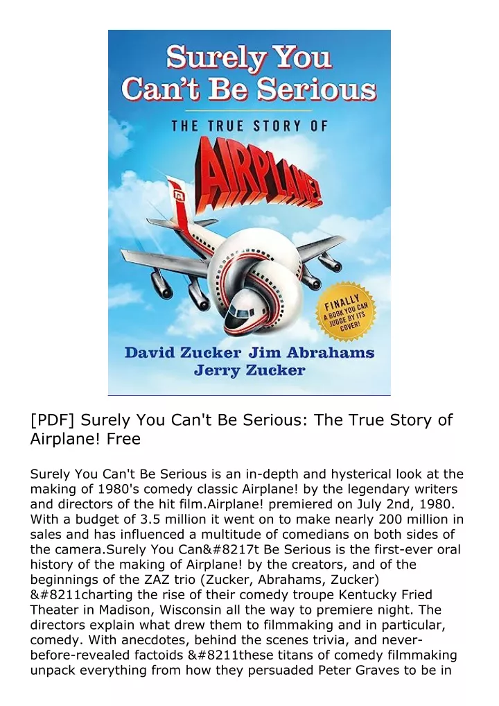 pdf surely you can t be serious the true story