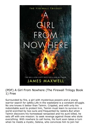 (PDF) A Girl From Nowhere (The Firewall Trilogy Book 1) Free