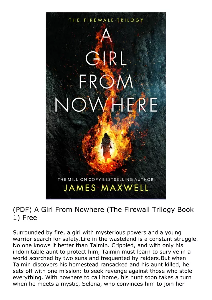 pdf a girl from nowhere the firewall trilogy book