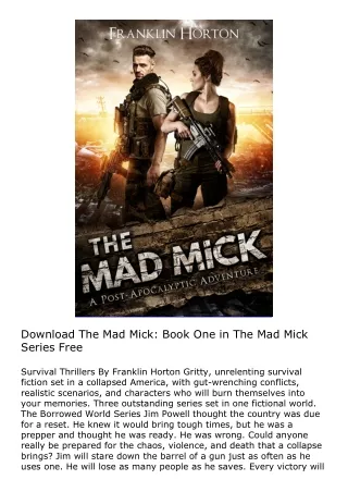 Download The Mad Mick: Book One in The Mad Mick Series Free