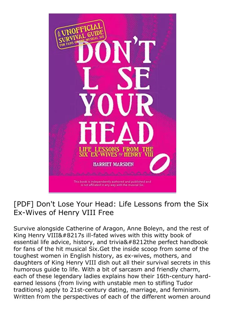 pdf don t lose your head life lessons from