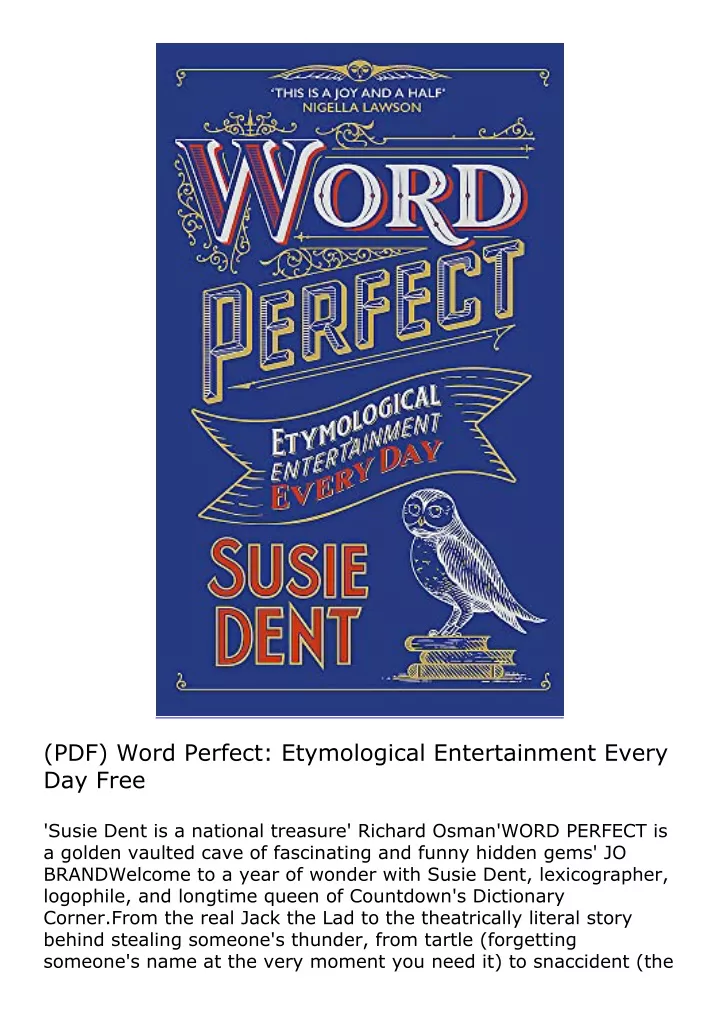 pdf word perfect etymological entertainment every