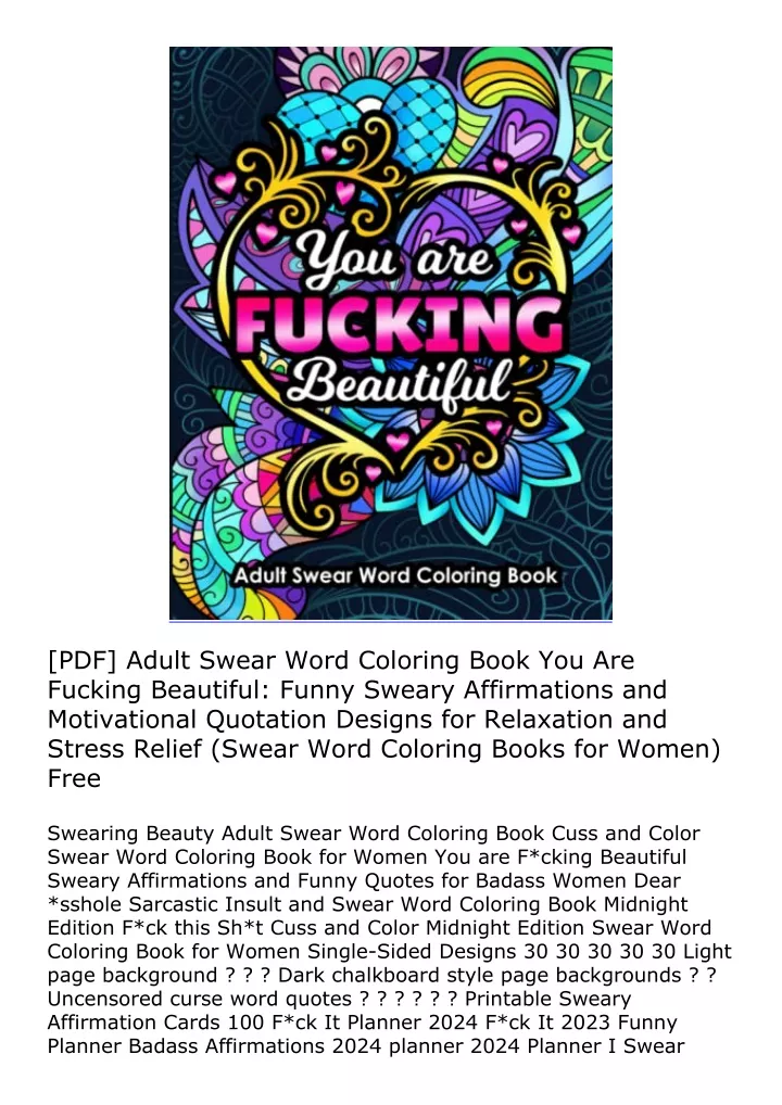 pdf adult swear word coloring book