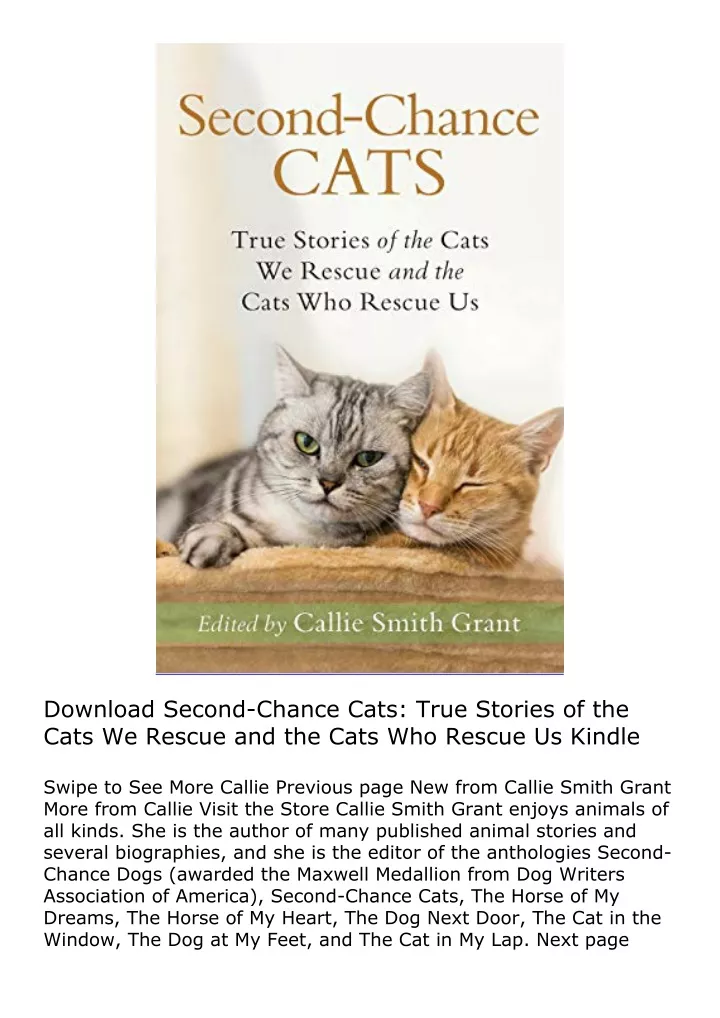 download second chance cats true stories