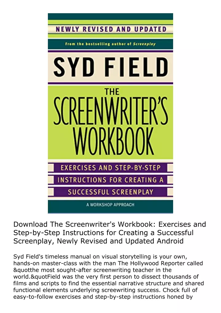 download the screenwriter s workbook exercises