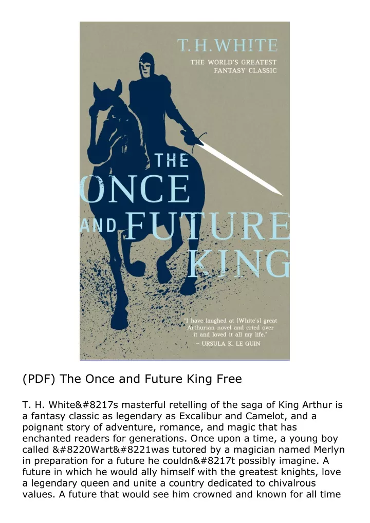 pdf the once and future king free