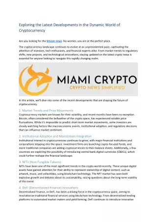 exploring the latest developments in the dynamic