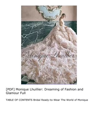 [PDF] Monique Lhuillier: Dreaming of Fashion and Glamour Full