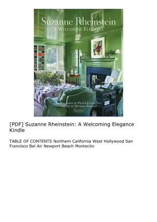 [PDF] Suzanne Rheinstein: A Welcoming Elegance Kindle