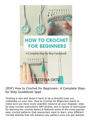 [PDF] How to Crochet for Beginners: A Complete Step-by-Step Guidebook Ipad