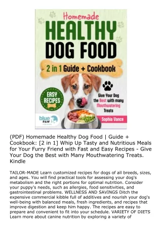 (PDF) Homemade Healthy Dog Food | Guide   Cookbook: [2 in 1] Whip Up Tasty and N