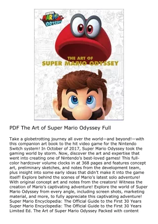 PDF The Art of Super Mario Odyssey Full