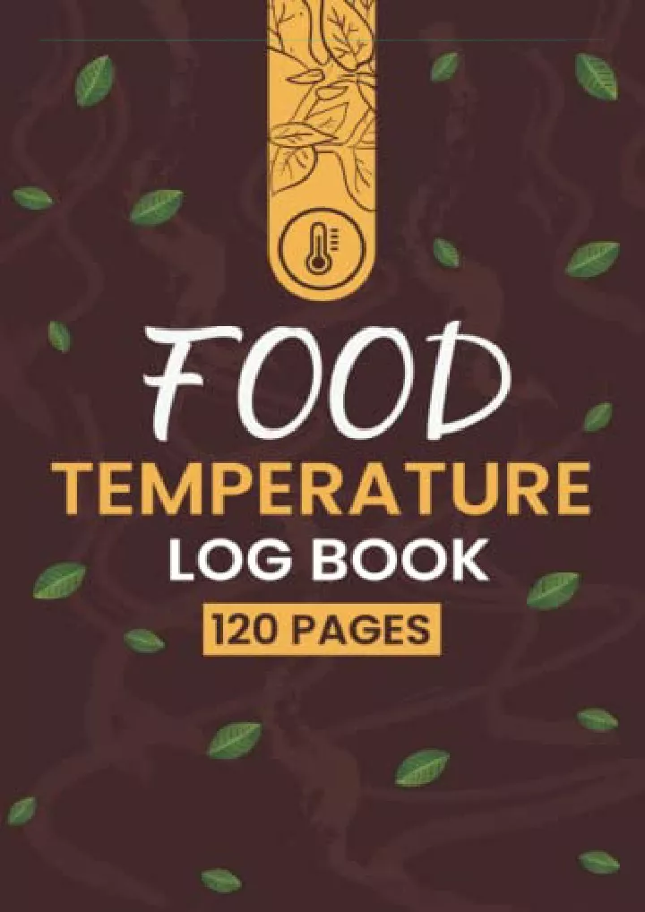 food temperature log book hot holding food