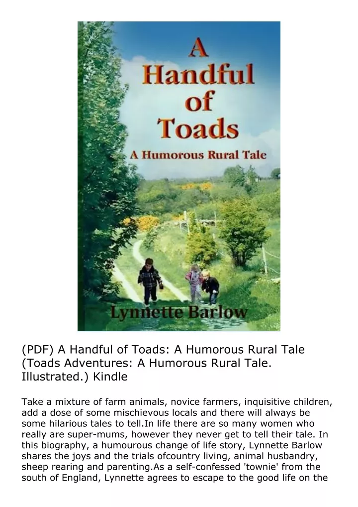 pdf a handful of toads a humorous rural tale