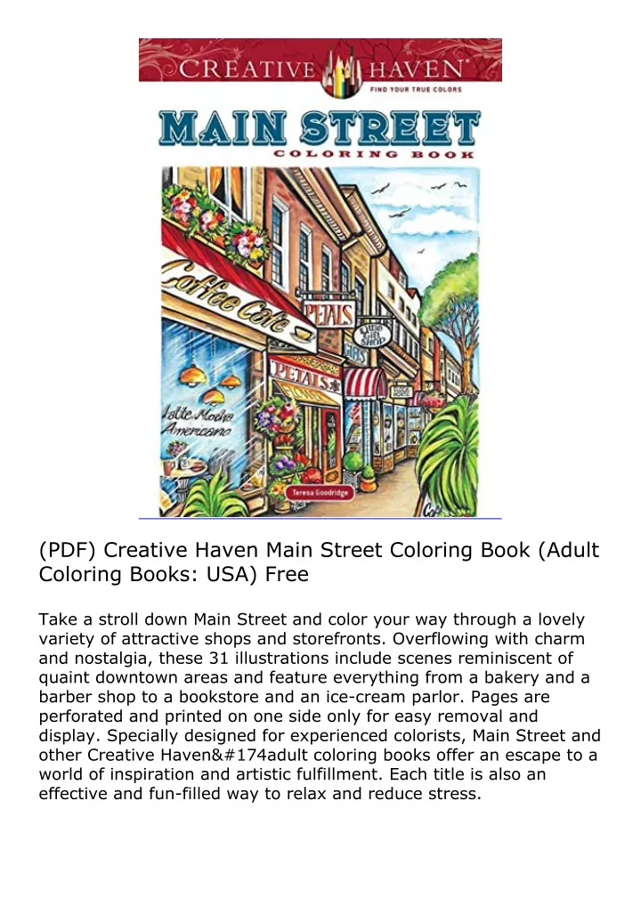 pdf creative haven main street coloring book