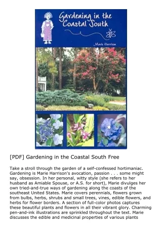 [PDF] Gardening in the Coastal South Free