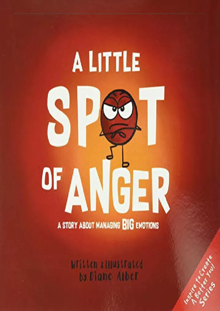 a little spot of anger a story about managing