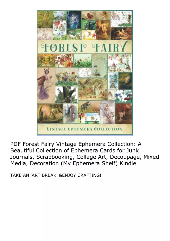 pdf forest fairy vintage ephemera collection