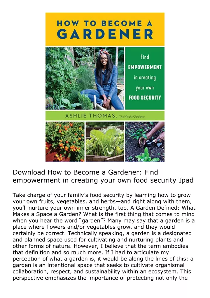 download how to become a gardener find