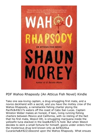 PDF Wahoo Rhapsody (An Atticus Fish Novel) Kindle