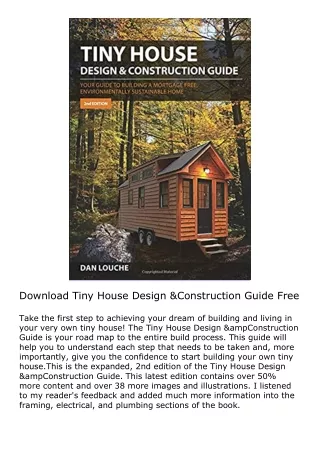 Download Tiny House Design & Construction Guide Free