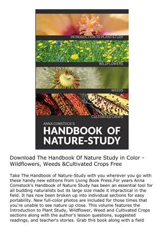 Download The Handbook Of Nature Study in Color - Wildflowers, Weeds & Cultivated