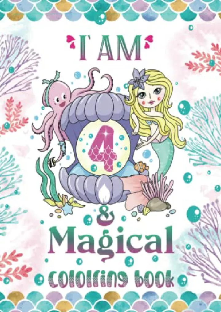 i am 4 and magical mermaid birthday gift