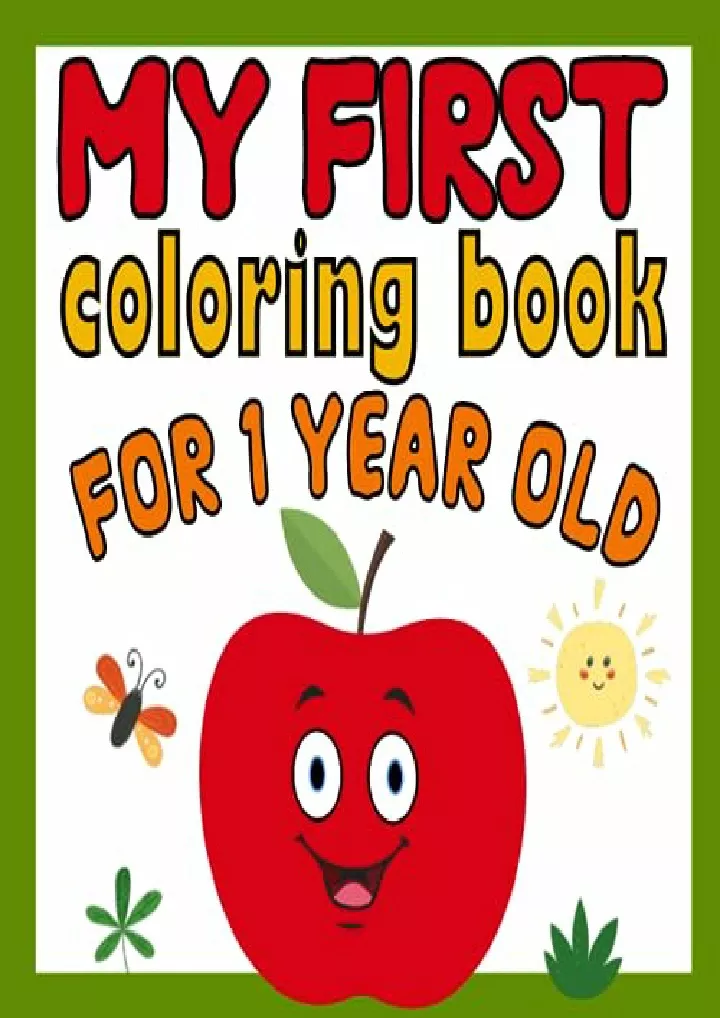 my first coloring book for 1 year old simple