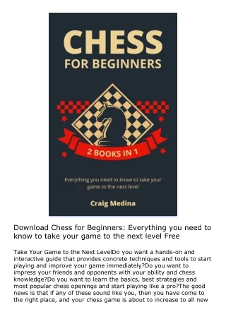 Download Chess for Beginners: Everything you need to know to take your game to t