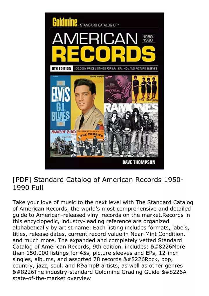 pdf standard catalog of american records 1950