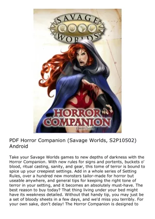 PDF Horror Companion (Savage Worlds, S2P10502) Android