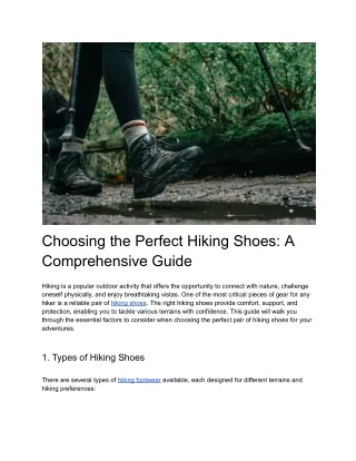Choosing the Perfect Hiking Shoes_ A Comprehensive Guide