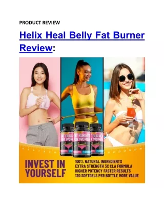 Helix Heal Belly Fat Burner