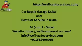How to Choose a Reliable Car Repair Garage in Dubai and Find the Best Car Servic