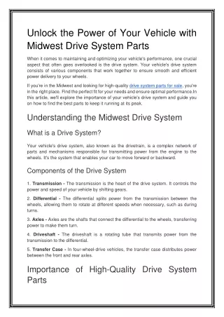 unlock the power of your vehicle with midwest