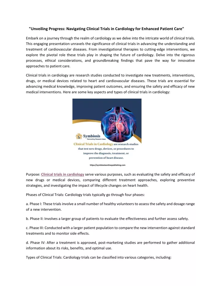 unveiling progress navigating clinical trials