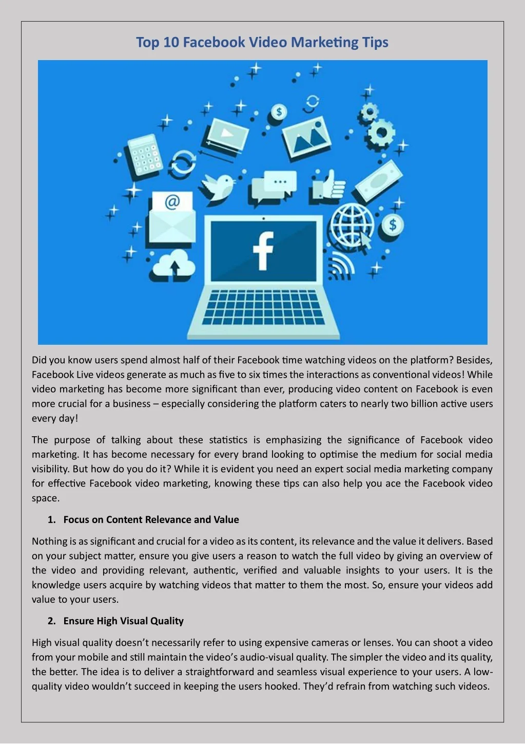 PPT - Top 10 Facebook Video Marketing Tips PowerPoint Presentation ...