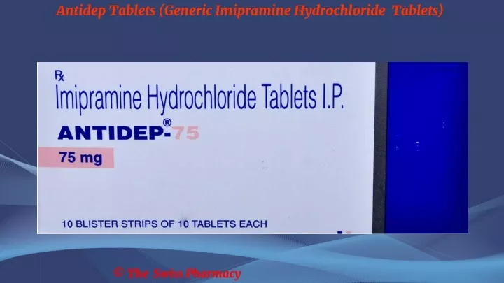 antidep tablets generic imipramine hydrochloride