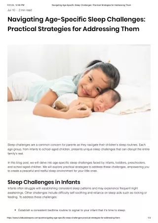 Navigating Age-Specific Sleep Challenges_ Practical Strategies for Addressing Them