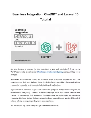 seamless integration chatgpt and laravel 10