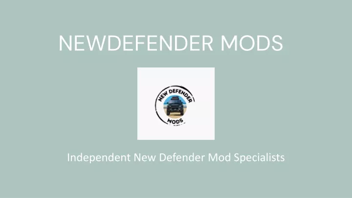 newdefender mods