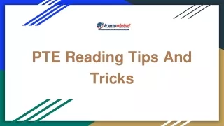 PTE Reading Tips And Tricks