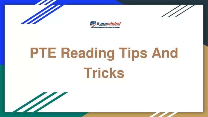 pte reading tips and tricks