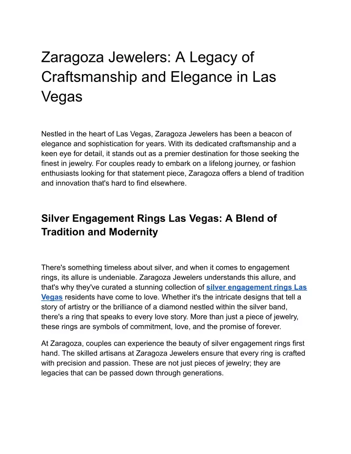 zaragoza jewelers a legacy of craftsmanship